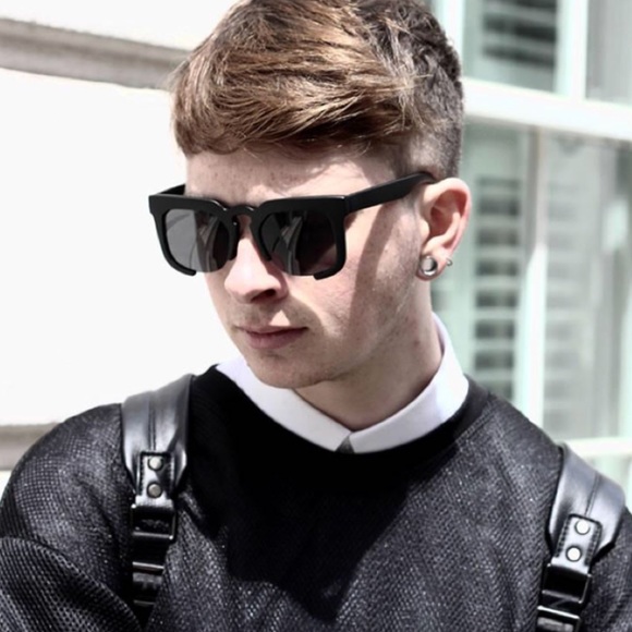 NEW AVANT GARDE BLACK MATTE SUNGLASSES SHADES - Picture 5 of 6